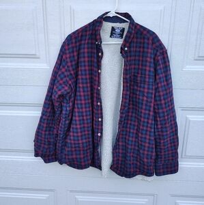 Grit Iron Workwear Jacket Mens 2XL Sherpa Lined Heavyweight Plaid Work Coat